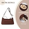 EVEOUT Damen Umhängetasche aus Kunstwildleder mit Griff Vintage Boston Tasche mit verstellbarem Gurt,Herbst Winter Handtasche #4