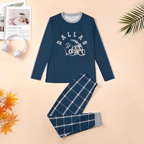 Custom Men's Personalized Pajamas Set Add Name Number Long Sleeve Sleepwear Suit for Dad Husband Son Gifts3