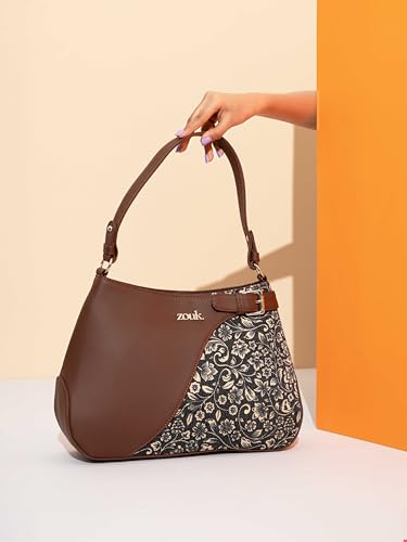 Image of ZOUK Ira Handbag | Stylish Women's Handbag | Luxury Shoulder Bag for Women | Trendy | Fancy Ladies Handbags | Small Purse for Events | Water-Resistant