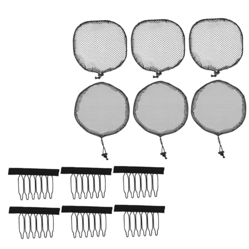 VALICLUD 1 Set Breathable Wear Resistant Wig Caps Elastic Mesh Hair Net for DIY Wig Making Includes Nets Clips Comfortable for All Hair Types
