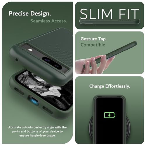 Image of TUDIA MergeGrip [Magsafe Compatible] for Google Pixel 8a Case - Pine Green