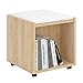 soges Sitzhocker Polsterhocker Storage Ottoman Chair Hocker Fußhocker Stuhl Niedrige Rollcontainer mit abnehmbarem Kissen und Regal für Aufbewahrung im Zuhause und Büro, 40*40*45 cm
