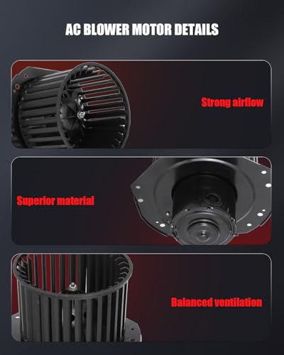 Image of AC Heater Blower Motor Fan Compatible with 1988-1991 for Chevy C1500 1992-1994 for Chevy C1500 Suburban 1992-1994 for Chevy Blazer, Replace 615-00537 52498869