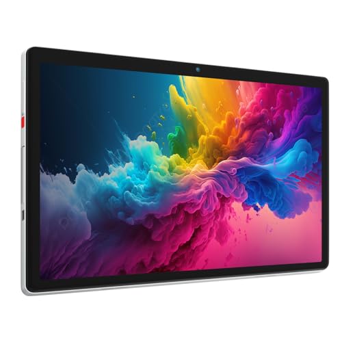 MUISOO Tablet 10 Inch Android Tablets 6GB RAM + 64GB ROM Quad-Core 5000mAh 1280 x 800 HD Touch Screen 5MP + 8MP HD Camera Bluetooth 5.2 Tablet PC (Silver)