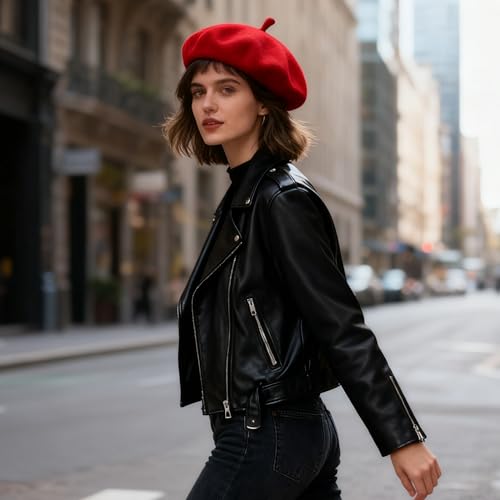Gorro boina clásico francés para mujer talla M miniatura 4
