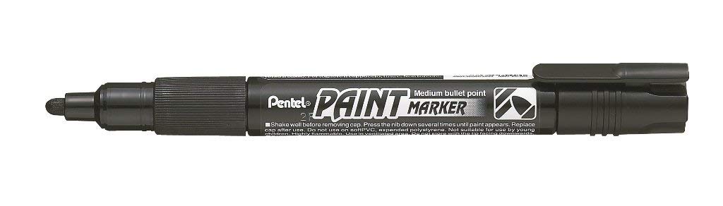 Pentel MMP20-AO Permanent-Marker 2,0 mm Rundspitze Lackmarker, 1 Stück, schwarz