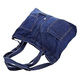 Sacs en jean pour femmes : avec son design vintage, ce sac est l'accessoire parfait pour toute tenue décontractée ou universitaire, sac fourre-tout en jean pour femme
