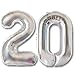 La Kissa 20歳 バルーン 数字 大きい 誕生日 飾り付け ナンバー アルミ風船 40インチ