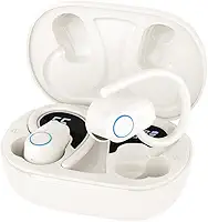 Fone de Ouvido, Bluetooth 5.4, IPX4 à Prova D'Água, Com Microfone Embutido. Design Esportivo e Ergonômico, Ideal Para Corridas, Atividades Físicas, Compatível com IPhone e Android, Anti Ruído (Branco)