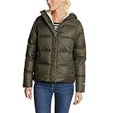 Eddie Bauer Women's Stratuslite Down Faux Shearling-Lined Hoodie, Dark Loden XX-Large