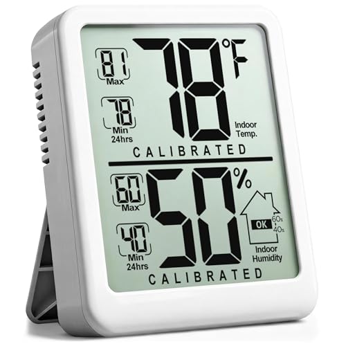 Antonki Room Thermometer, Digital Small Hygrometer Indoor Thermometer Humidity Gauge,