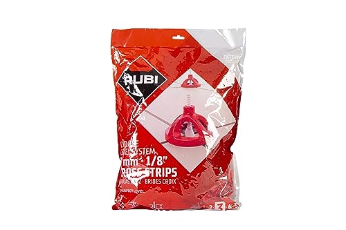 RUBI | Cross Base 3 mm Cyclone Level System for Tiles Thickness 3 to 18 mm | 300 Units | System for Facilitating Large Format Ceramic Laying | Tile Levelers