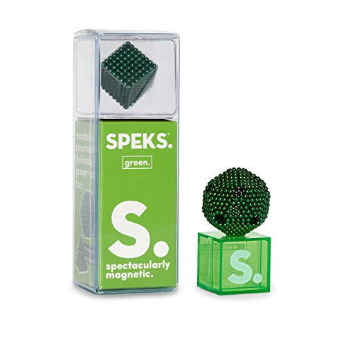 Speks Magnetic Balls - Classic Green Set of 512 (2.5mm) - Fun Stress Relief Desk Toy for Adults - Mashable Smashable Buildable