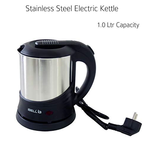 Image of IBELL SEK110 Electric Kettle 1L- 360 Cordless Rotating Base, 1350W, 2 Year Warranty, Auto off Function (Black)