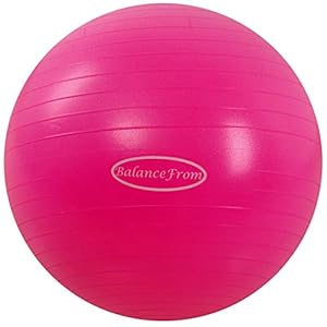 BalanceFrom Anti-Burst and Slip Resistant Exercise Ball Yoga Ball Fitness Ball Birthing Ball with Quick Pump, 2,000…