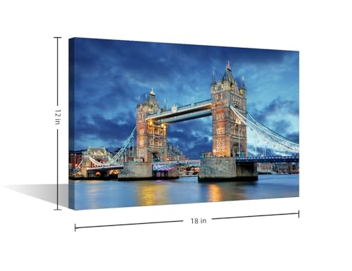 Toile murale cadeau idéal Tower Bridge tableau déco Angleterre