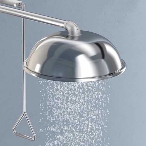Station de lavage oculaire d'urgence haut de gamme, kit de douche en acier inoxydable - 4