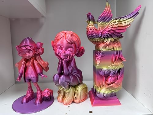 Image of PLA 3D Printer Filament 1.75mm,Candy S2 Silk Rainbow,Multi Color,Net Weight 1kg(2.2lbs)