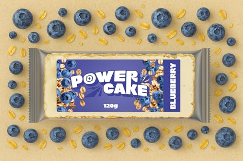 Foodtastic Power Cake Blueberry (10 x 120g) | leckere, saftige Haferriegel | handgemachte Flapjack Energieriegel aus Haferflocken