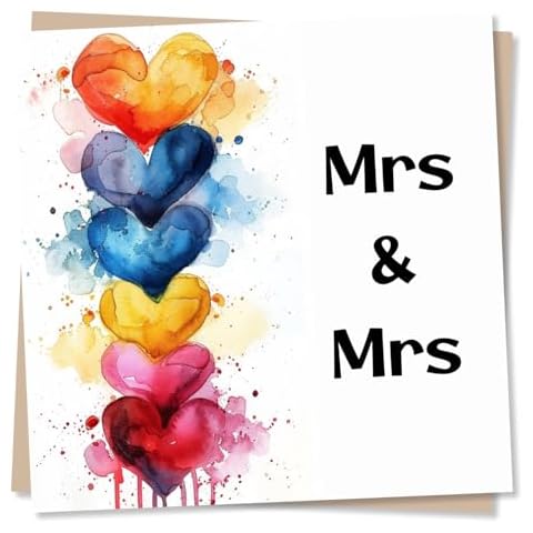 Colourful Wedding Card for Lesbian Couple Cover