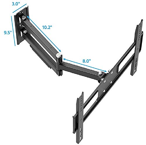 Image of Monoprice Premium Full Motion TV Wall Mount Bracket Outdoor Waterproof, Corrosion Resistant for 32 inch to 100 inch TVs up to 110lbs, Max VESA 400x400