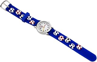 Relógio de desenho animado 1 pç relógio infantil relógio infantil relógio adorável relógio de pulso elegante relógio de pulso menino decora azul aço inoxidável relógio de pulso à prova d'água, Azul, 19X2.7CM, Centímetros