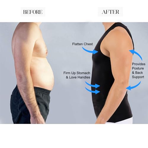 Insta Slim Men's Compression T-Shirt, Black, 3XL3