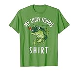 Kids My Lucky Bass Fishing-Shirt Funny Youth Boy Toddler T-Shirt