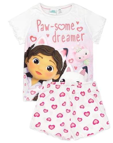 Ensemble pyjama Gabby's Dollhouse blanc pour les histoires du soir et le coucher