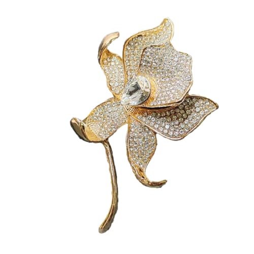 Image of Brooch Pins for Women,Pearl Crystal Gold Brooch Jewelry