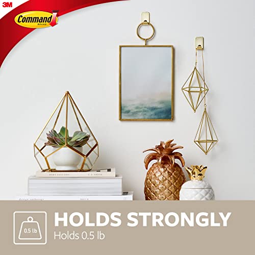 Command 17032BR-4ES Metallic Hooks, 0, Brass, 16 Count by Command - Image 4