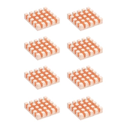PATIKIL Copper Heatsink 17x17x4mm, 8 Pcs Heat Sink Cooler Radiator for Raspberry Pi Chip CPU Power Transistor FET IC Power Amplifier