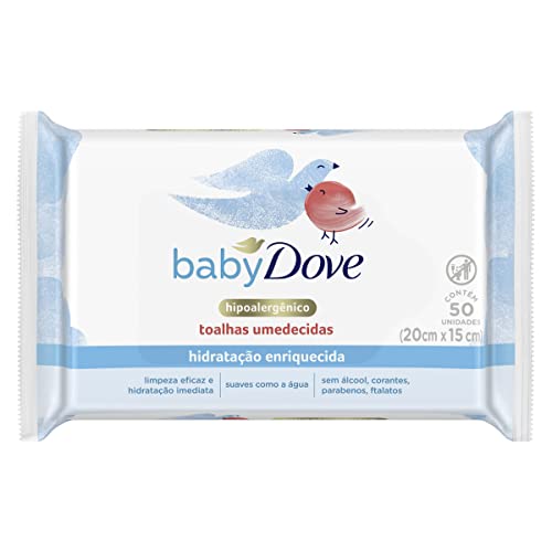 Lenços Umedecidos Baby Dove Hidratação Enriquecida 50 Unidades