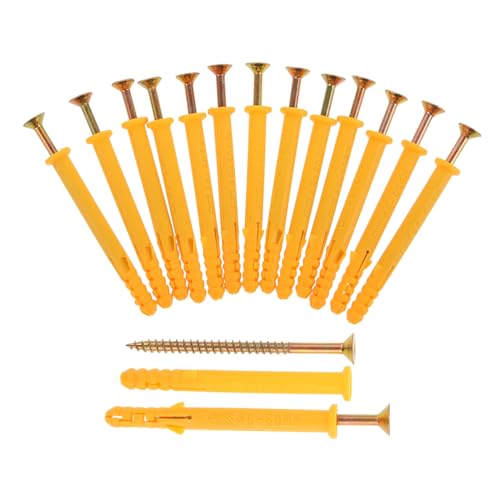 LIFKICH 50pcs Drywall Anchors Screws Kit Wall Anchors Self Drilling Screws for Drywall Easy Install Heavy Duty Carbon Steel Plastic 50 Sets