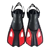 Für Schnorchelflossen mit verstellbarem Design, ideal für Schwimmtechniken und Körperhaltung (S/M rot)