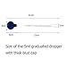 OESS Glass Graduated Dropper Pipettes 5ml with Blue Silicone Caps Pk/3