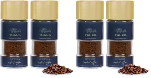 Image of TGL Co. Euphoria Instant Coffee Powder | Hot & Cold Coffee | Boost Energy | Enhances Mood | Rich & Thick Flavour | 100 Gm (Pack of 4)