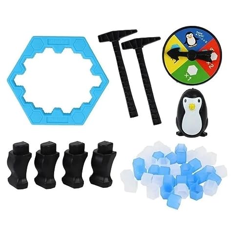 Kit Brinquedo Crocodilo Morde Dedo e Jogo Quebra Gelo Pinguim Numa Fria