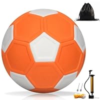 Fußball Curve Ball, Curveball Fussball Größe 4, Fußball Kurvenball für Kinder, Eva-Gummi Curve Ball Unisex mit Pumpe, Luftnadel, Netzbeutel, Cur-ve Swerve Soccer Ba-ll für Training Drinnen und Draußen