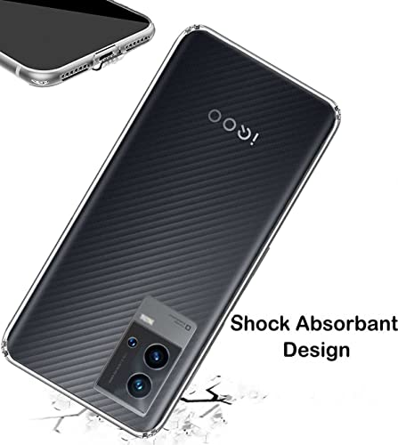 Image of Transparent Soft Silicone TPU Flexible Back Cover Compatible with iQOO 9
