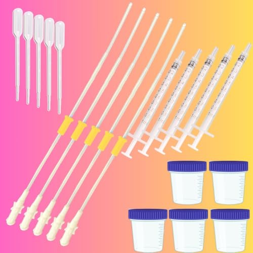 Image of Krishco IUI Cannula Kit (17 cm), Collection Containers, Droppers, Pack of 5 IUI Kits