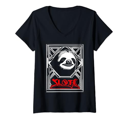 Damen Faultier Band Logo Metal Sloth Merch Musik AI Cover lustig T-Shirt...