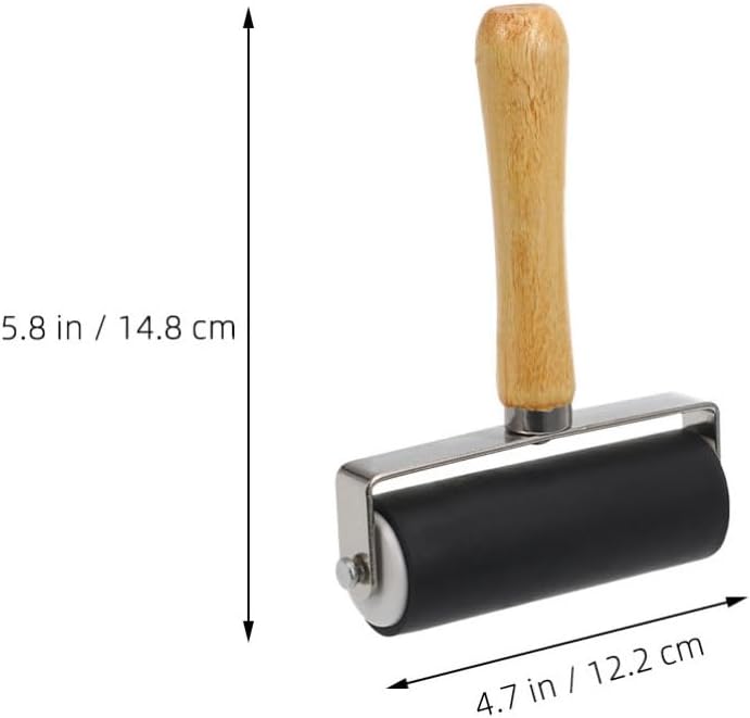 Tofficu 3pcs Professional Roller Printmaking Ink Applicator and Brayers for Stamping Embossing and Crafting Projects