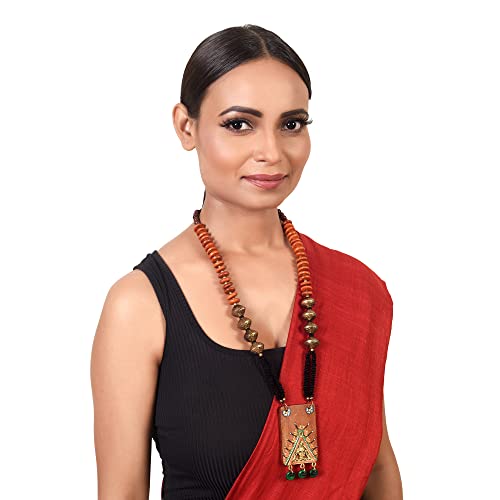 Image of AAKRITI ART CREATIONS Handcrafted Tribal Dhokra Necklace Collection | Royal, Pharaoh & Butterfly-Inspired Artisan Brass Statement Jewelry | Ethnic, Elegant & Artistic Necklaces for Women