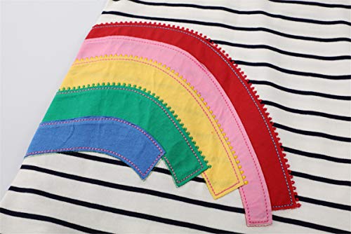 Image of HILEELANG Toddler Girl Cotton Casual Dress Summer Short Sleeve Basic Tunic Playwear Shirt Dresses