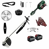 Decespugliatore a Batteria con Motore Brushless 176V (2x88V) 6700RPM Tagliaerba Tagliabord...