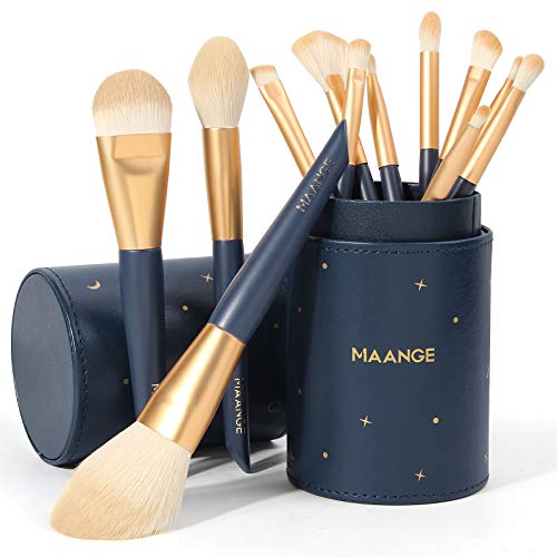 Pinceaux maquillages 12 Pcs Kit pinceaux maquillage pinceau maquillage synthétiques de qualité supérieure pour fond de teint fard à paupières ensemble de pinceaux de maquillage Cover