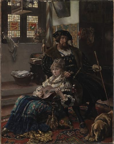 Tableaux Christian II et Dyveke peinture Vilhelm Rosenstand art mural salon