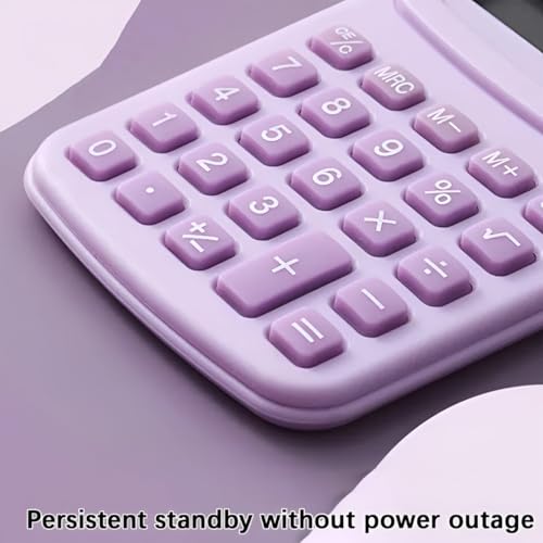 Image of SYGA Mini 8-Digit Electronic Calculator - Cute & Simple Scientific Calculator for Students & Office, Small & Portable Design (Violet)