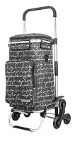 Rubberneck Einkaufstrolley klappbar mit Kühlfach & Treppensteiger – Einkaufswagen mit 3 Rädern, faltbar, leicht & stabil – Shopping Trolley für Getränke, Senioren & Haushalt